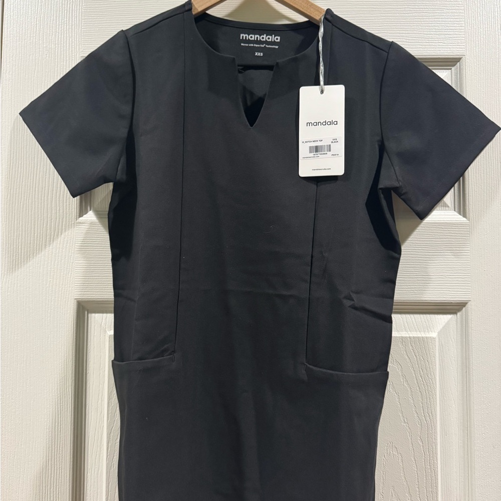 Women's Black Scrub Top